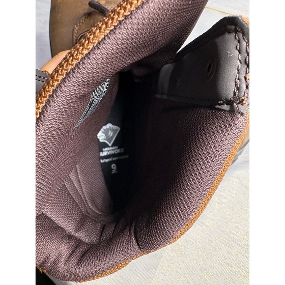 Men's Herman Survivors Brown Leather Round Safety size 9w - Picture 8 of 9